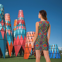 BeautDoozy ANTARES Bodycon Tunic  Pat - Back view