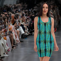 BeautDoozy CLEAN FRESH WATER Bodycon Tunic  Beatrix - Front view