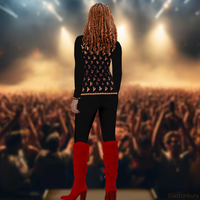 Sexy Corset Lines in Stunning DESTINY Long Sleeves Crew Top - Concert, Dance and Love