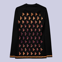 Sexy Corset Lines in Stunning DESTINY Long Sleeves Crew Top - Concert, Dance and Love