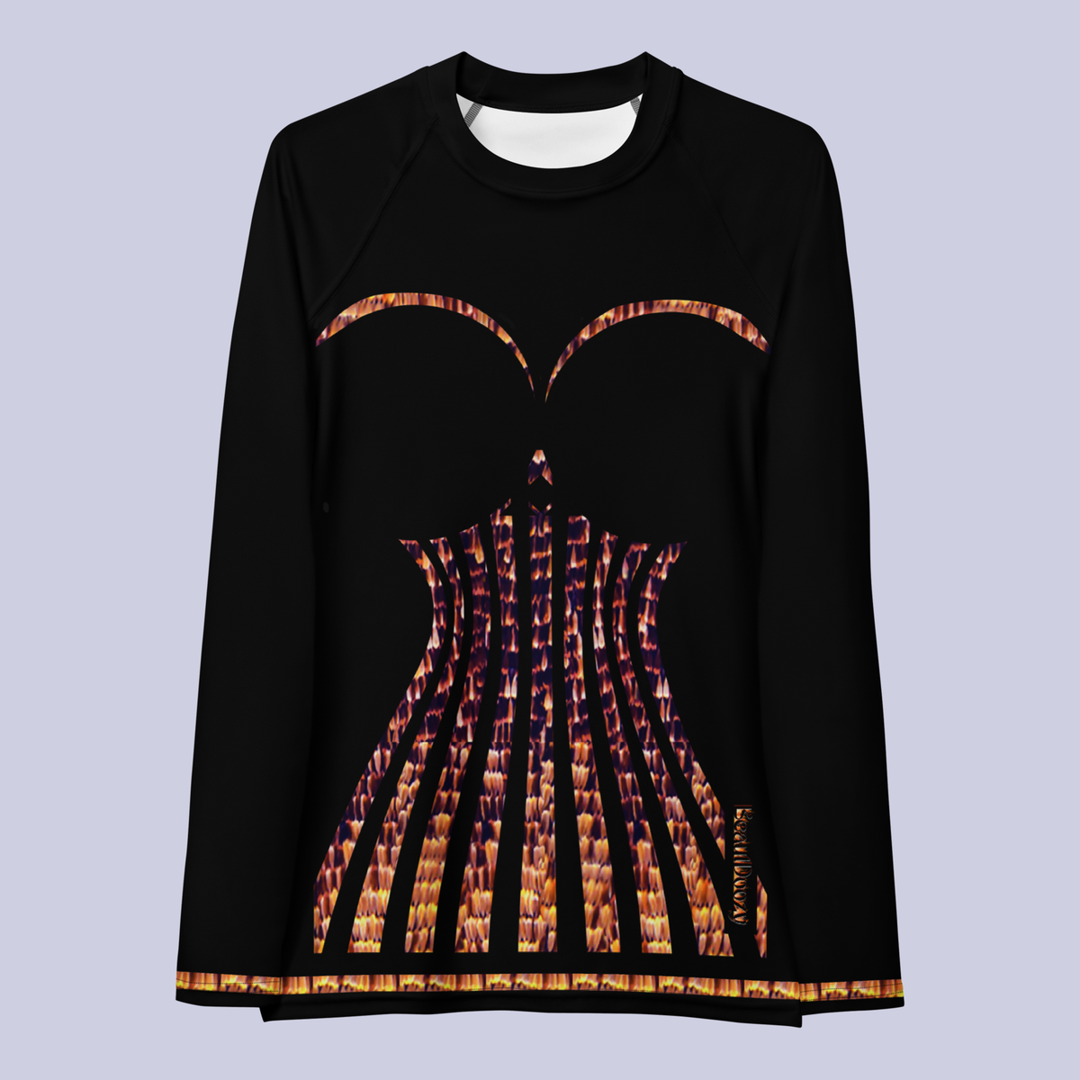 Sexy Corset Lines in Stunning DESTINY Long Sleeves Crew Top - Concert, Dance and Love