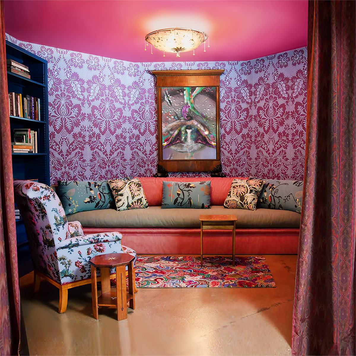 BeautDoozy Wall Art IN THE WILD Giclée from The Erotic Series - Sitting room setting