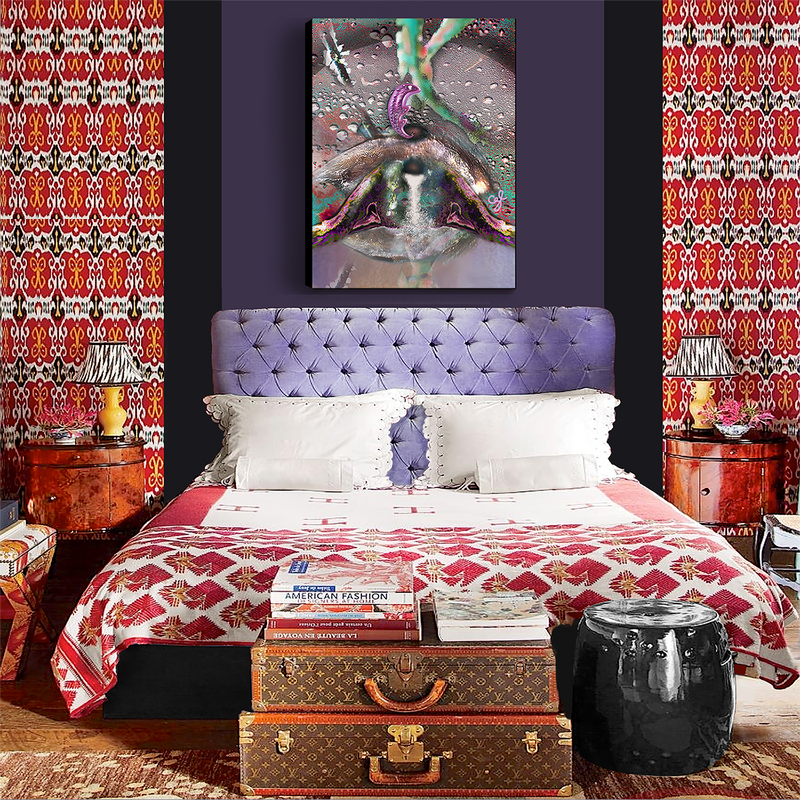 BeautDoozy Wall Art IN THE WILD Giclée from The Erotic Series - Bedroom setting