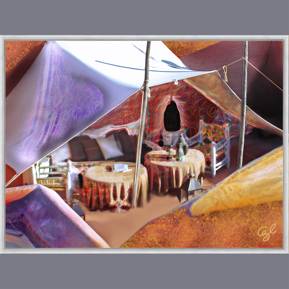 pussy tenting BeautDoozy Original Wall Art - PUSSY TENT Giclée