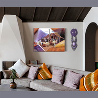 BeautDoozy Wall Art PUSSY TENT Giclée from The Erotic Series - Living room setting