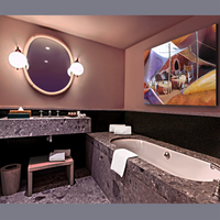 BeautDoozy Wall Art PUSSY TENT Giclée from The Erotic Series - Bathroom setting