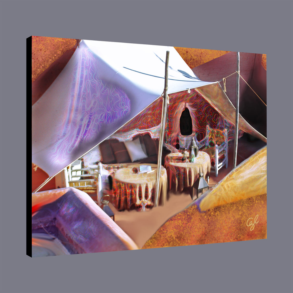 BeautDoozy Wall Art PUSSY TENT Giclée from The Erotic Series - Wrapped canvas with gallery sides