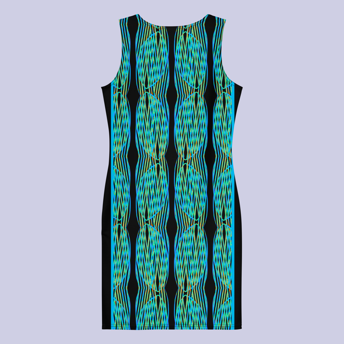 BeautDoozy CLEAN FRESH WATER Bodycon Tunic  Beatrix - Flat Back view