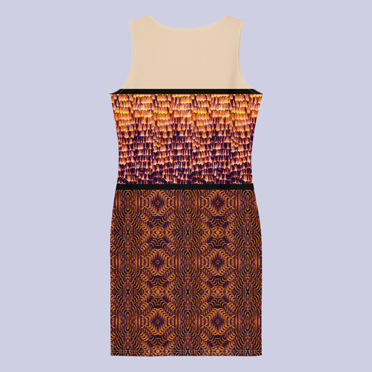 BeautDoozy DESTINY Bodycon Champagne Illusion - Flat Back view