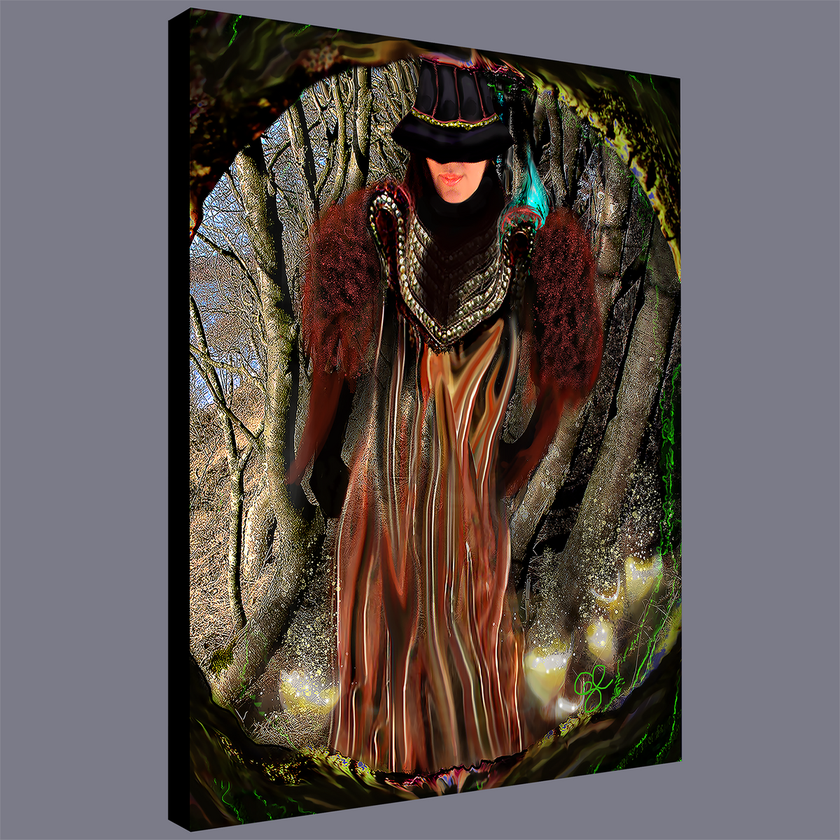 BeautDoozy Wall Art DANCING IN THE WOODS Giclée from The Inner Series - Wrapped canvas with gallery sides