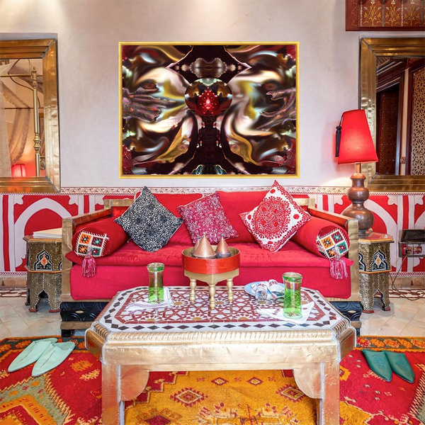BeautDoozy Wall Art PREDICTION Giclée from The Inner Series - Living room setting
