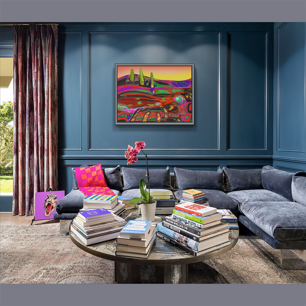 BeautDoozy Wall Art DANISH SPRING AT NOON Giclée from The Nature Series - Living room setting