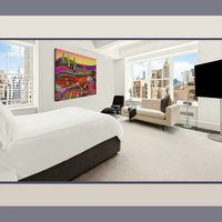 BeautDoozy Wall Art DANISH SPRING AT NOON Giclée from The Nature Series - Bedroom setting