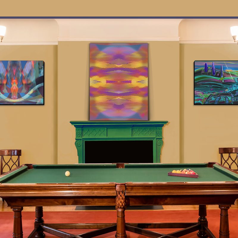 BeautDoozy Wall Art PACIFIC SUNSET Giclée from The Nature Series - Games room setting