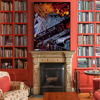 BeautDoozy Wall Art EIFFEL TOWER Giclée from The Places Series - Reading room setting