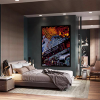 BeautDoozy Wall Art EIFFEL TOWER Giclée from The Places Series - Bedroom setting
