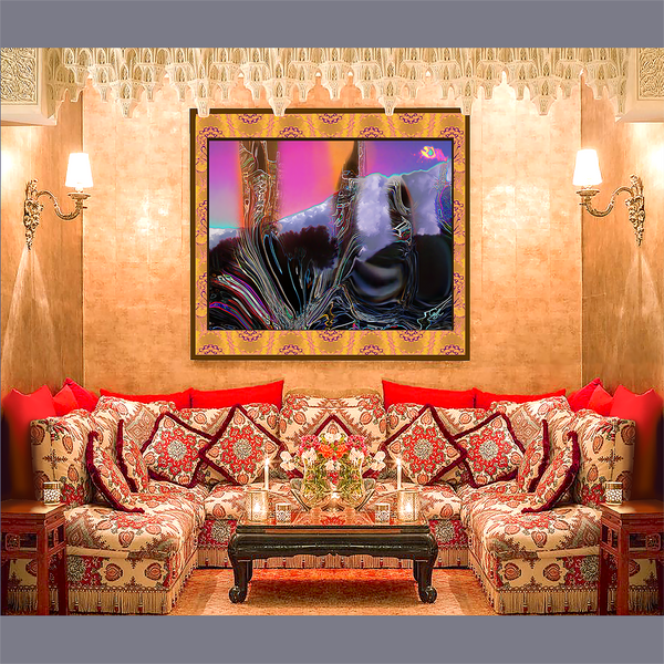 BeautDoozy Wall Art MARBELLA Giclée from The Places Series - Tearoom setting