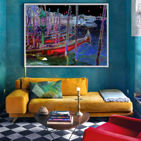 BeautDoozy Wall Art VENETIAN DREAM Giclée from the Places Series - Sitting room setting
